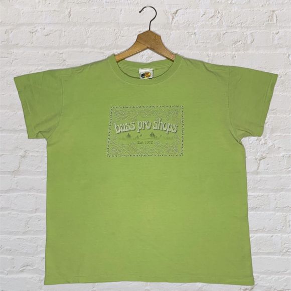 Vintage 90s Bass Pro Shops T Shirt Womens Size Large - Picture 1 of 4